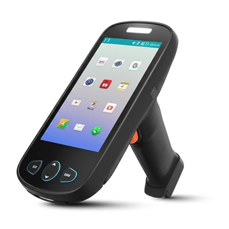 Black Handheld 2D Barcode Scanner with Quad-core 1.3GHz CPU Fast and Accurate Scanning at Your Fingertips